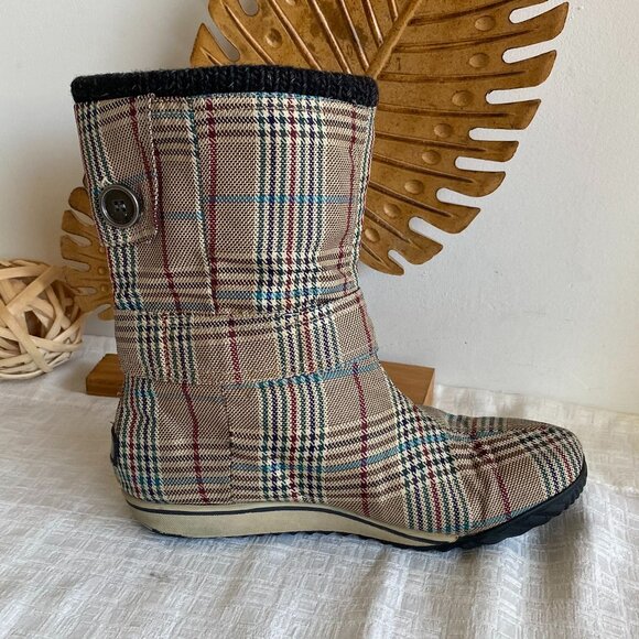 Sorelia Earhart 2011-12 Plaid Mid-Calf Boots Sz 8.5 - Picture 6 of 14